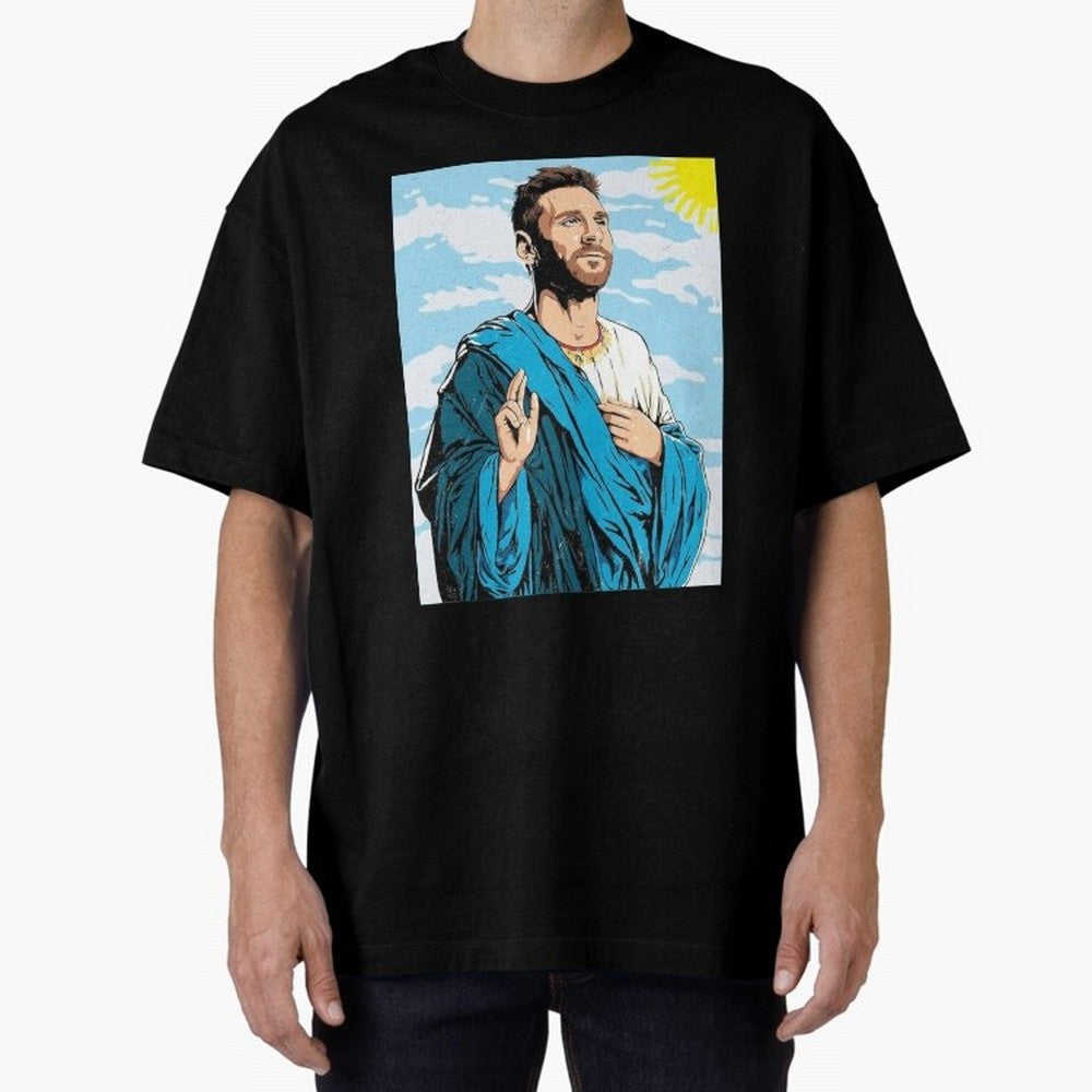 messi god Oversized T-Shirt Keep the Legacy of FIFA World Cup 2026 Group Stage Made for Mbappe, Argentina Energy, Worldwide Fan Energy, Dramatic Goals, Stadium Lights and Championship Celebrations; Built for Supporters Chasing Trophy Dreams, Final