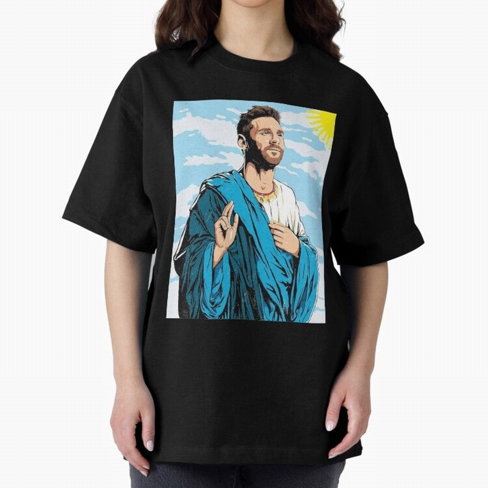 messi god Oversized T-Shirt Keep the Legacy of FIFA World Cup 2026 Group Stage Made for Mbappe, Argentina Energy, Worldwide Fan Energy, Dramatic Goals, Stadium Lights and Championship Celebrations; Built for Supporters Chasing Trophy Dreams, Final