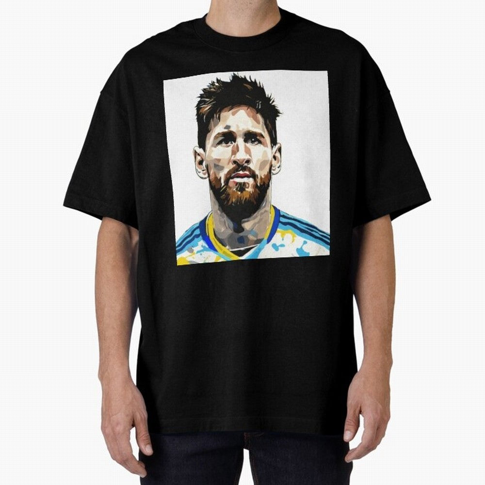 Lionel Messi Oversized T-Shirt Embrace FIFA World Cup 2026 USA Canada Mexico for Fans of Haaland and England and Germany, Bringing Match Day Excitement, Supporter Culture, Golden Goals and Global Football Passion; Ideal for Football Dads, Football