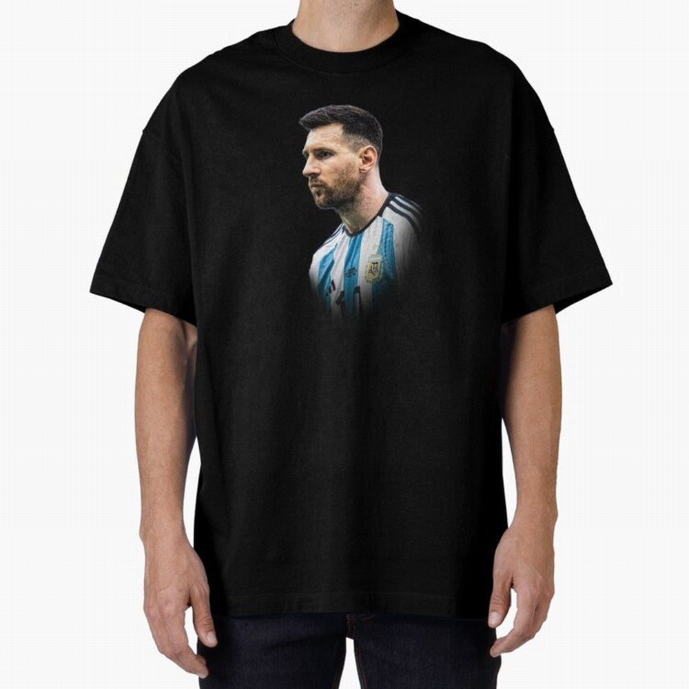 Lionel Messi Oversized T-Shirt Step into FIFA World Cup 2026 USA Canada Mexico for Fans of Mbappe and England, Bringing Goal Celebration Energy, Supporter Heritage, Football Icons and Worldwide Tournament Joy; Ideal for Passionate Fans Who Love