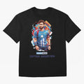 Lionel Messi Captain Argentina Oversized T-Shirt Show Up for the Glory of Global Football Passion for FIFA World Cup 2026 USA Canada Mexico, Driven by Neymar, Haaland and Cristiano Ronaldo, England and Germany, Football History, Final Match Energy,