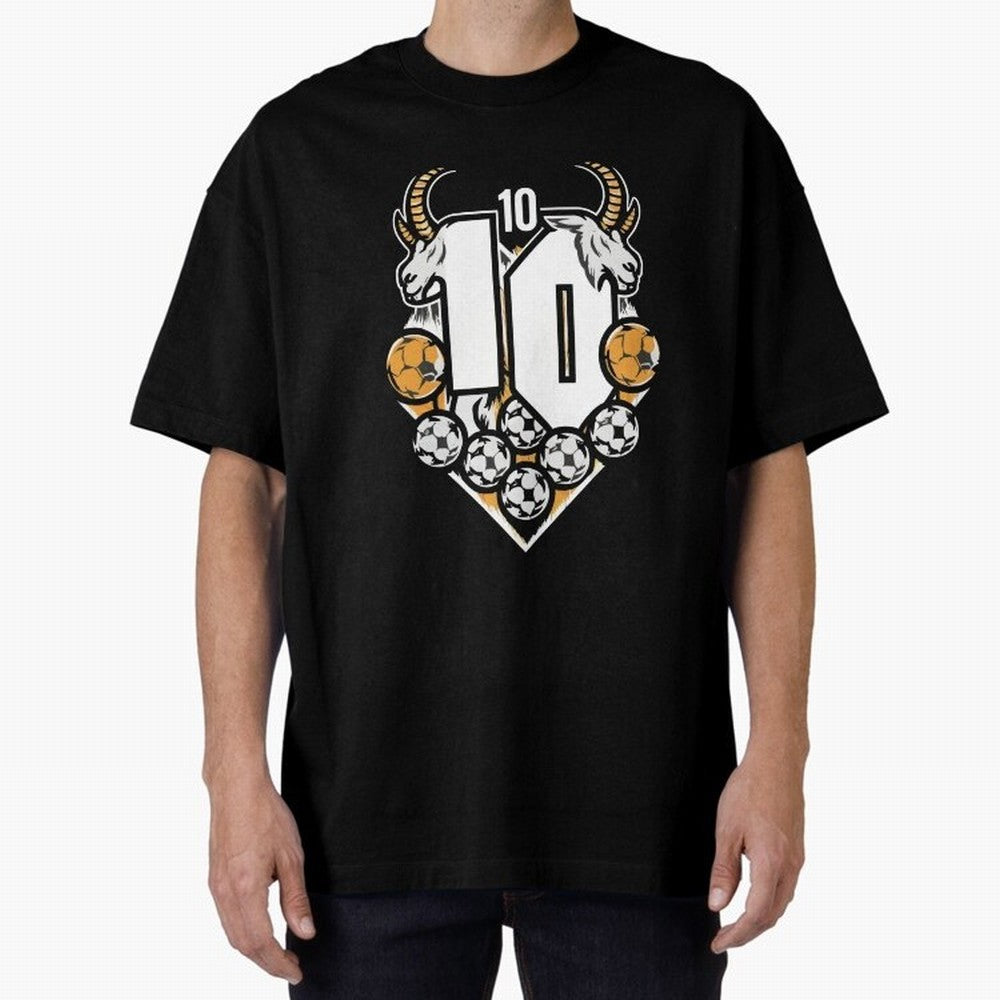 GOAT (Lionel Messi) design Boxy T-Shirt Bring International Match Energy to FIFA World Cup 2026 Filled with Cristiano Ronaldo, Haaland and CR7, Argentina Energy, Championship Spirit, Famous Goals, Roaring Crowds and International Football Unity;