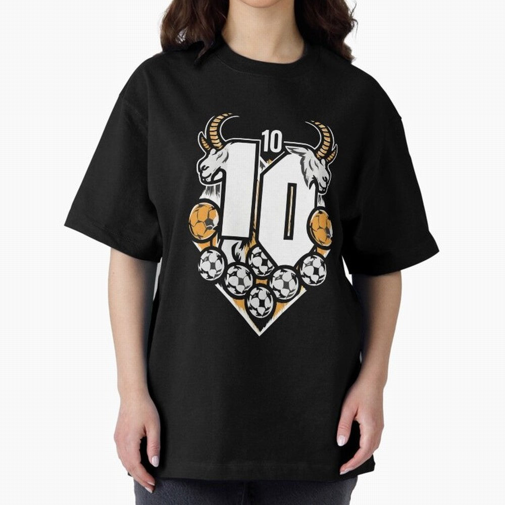 GOAT (Lionel Messi) design Boxy T-Shirt Bring International Match Energy to FIFA World Cup 2026 Filled with Cristiano Ronaldo, Haaland and CR7, Argentina Energy, Championship Spirit, Famous Goals, Roaring Crowds and International Football Unity;