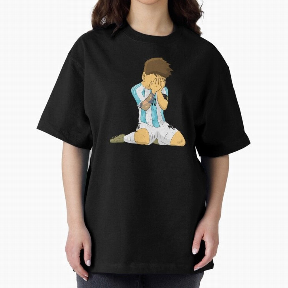 Messi Copa America Moment Oversized T-Shirt Celebrate the Next Chapter of FIFA World Cup 2026 Spirit, Centered on France, Mbappe, Football Festival Excitement, Trophy Ambitions, Country Rivalries and Star Player Buzz; Ideal for Passionate Fans Who