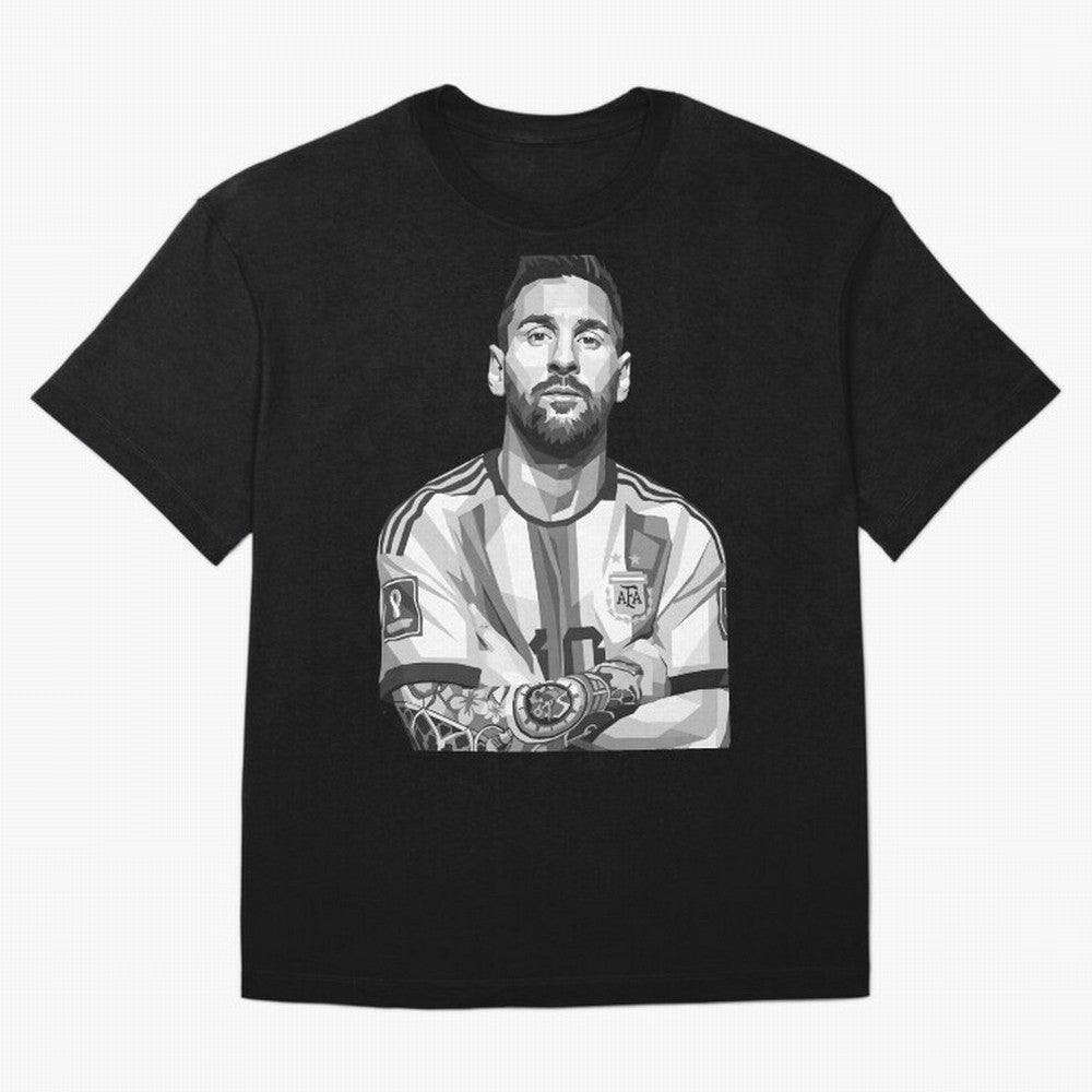 Messi grayscale Classic T-Shirt Celebrate the Stars of the FIFA World Cup 2026 Group Stage Journey through Messi, Neymar and Mbappe Highlights, Brazil, Portugal and Argentina Pride, Goal Celebration Energy, Supporter Heritage, Football Icons and