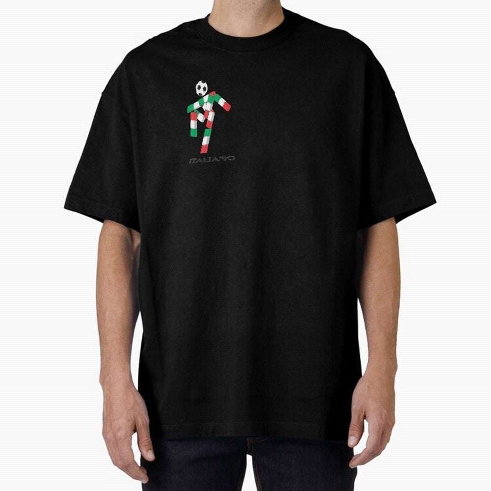 italia 90 footballer logo Classic T-Shirt Back Your Heroes with FIFA World Cup 2026 Inspired by Messi, CR7 and Mbappe, Portugal, Spain and Germany Energy, Global Supporter Spirit, Legendary Goals, National Colors and Tournament Celebration; Great
