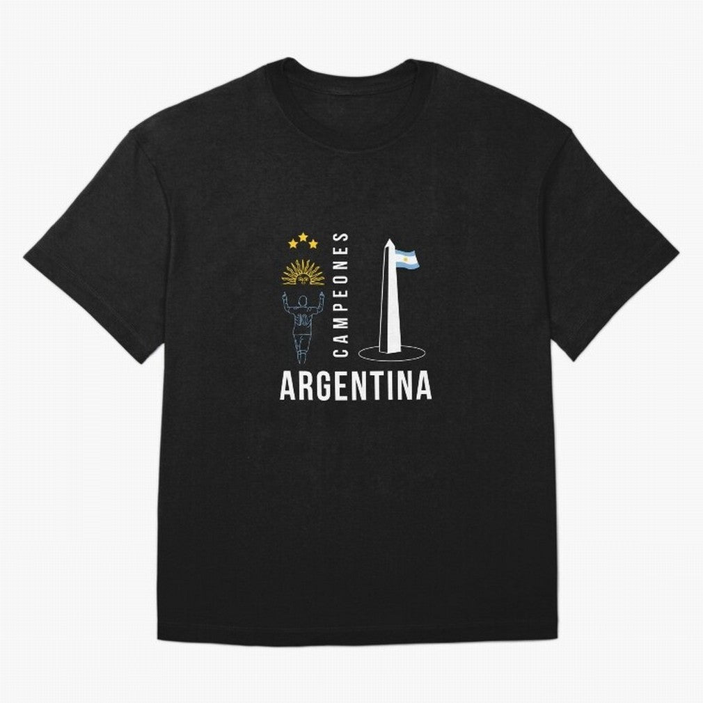 Argentina Campeon Essential T-Shirt Support the Legends of FIFA World Cup 2026 Group Stage Spirit, Inspired by France, CR7 and Messi, Champion Mindset, Group Stage Buzz, Knockout Tension and Passionate Fan Culture; Great for Supporters Who Love