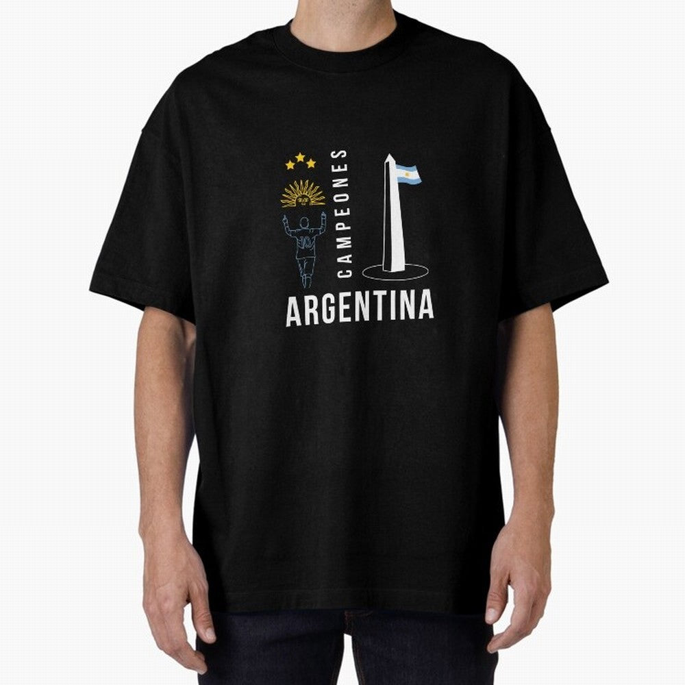 Argentina Campeon Essential T-Shirt Support the Legends of FIFA World Cup 2026 Group Stage Spirit, Inspired by France, CR7 and Messi, Champion Mindset, Group Stage Buzz, Knockout Tension and Passionate Fan Culture; Great for Supporters Who Love