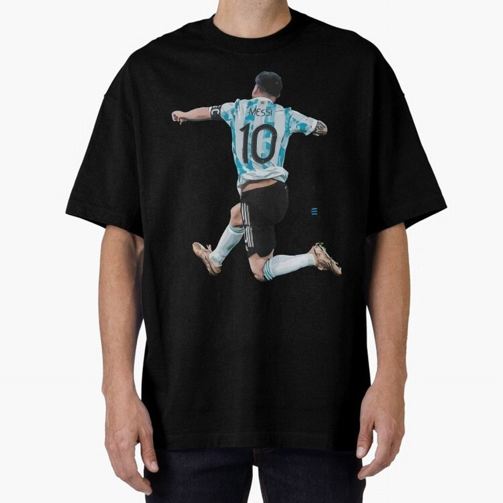 Messi 10 The Goat Oversized T-Shirt Remember Iconic Moments from FIFA World Cup 2026 USA Canada Mexico Spirit, Made for England and Germany, Messi and Cristiano Ronaldo, Championship Spirit, Famous Goals, Roaring Crowds and International Football