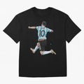 Messi 10 The Goat Oversized T-Shirt Remember Iconic Moments from FIFA World Cup 2026 USA Canada Mexico Spirit, Made for England and Germany, Messi and Cristiano Ronaldo, Championship Spirit, Famous Goals, Roaring Crowds and International Football