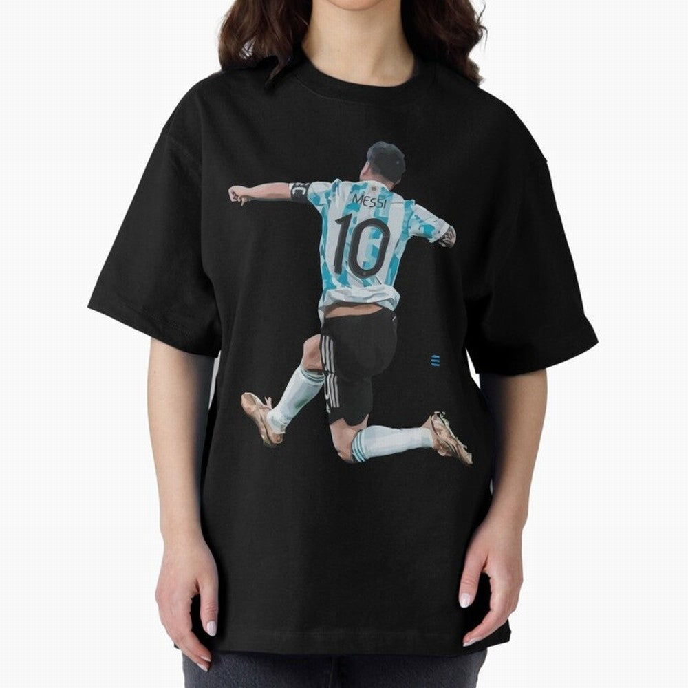 Messi 10 The Goat Oversized T-Shirt Remember Iconic Moments from FIFA World Cup 2026 USA Canada Mexico Spirit, Made for England and Germany, Messi and Cristiano Ronaldo, Championship Spirit, Famous Goals, Roaring Crowds and International Football