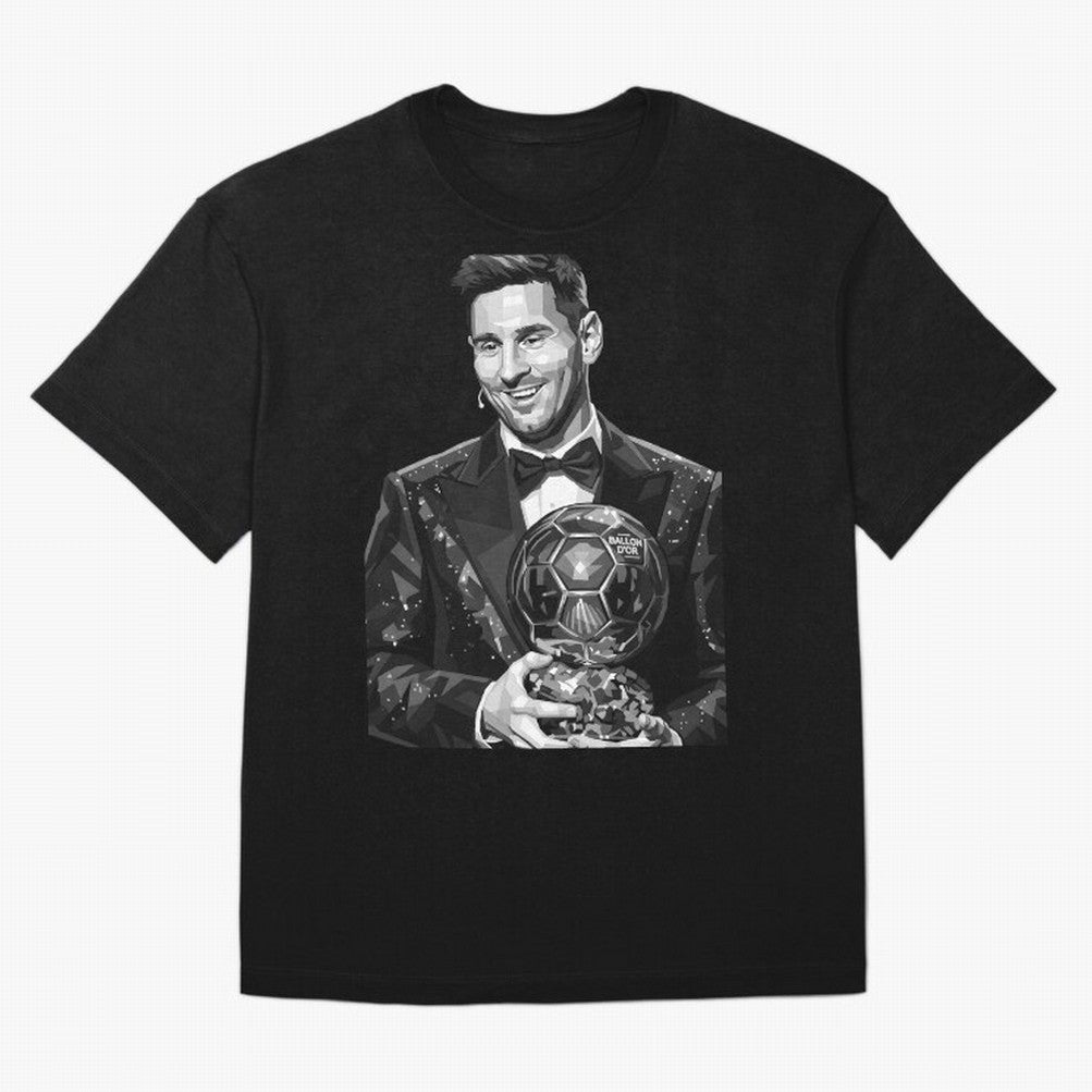Messi grayscale Oversized T-Shirt Capture FIFA World Cup 2026 Group Stage with Haaland and Mbappe, France Energy, Championship Spirit, Famous Goals, Roaring Crowds and International Football Unity; Great for Watch Parties, Sports Bars, Family