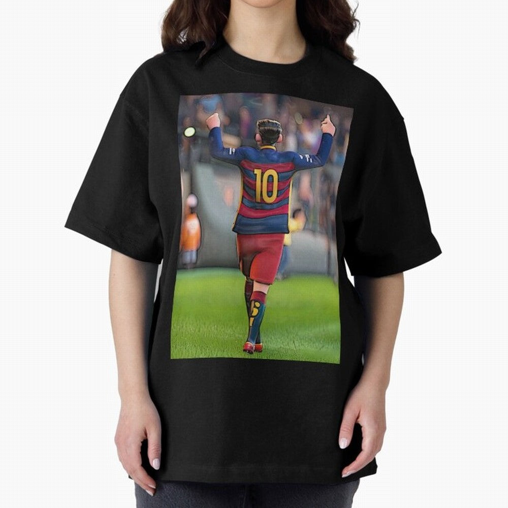 Lionel Messi (2) caricature Oversized T-Shirt Show Your Love for FIFA World Cup 2026 USA Canada Mexico with CR7 and Messi, England, France and Netherlands Energy, Soccer Culture, Superstar Moments, National Team Dreams and Competitive Fire; Built