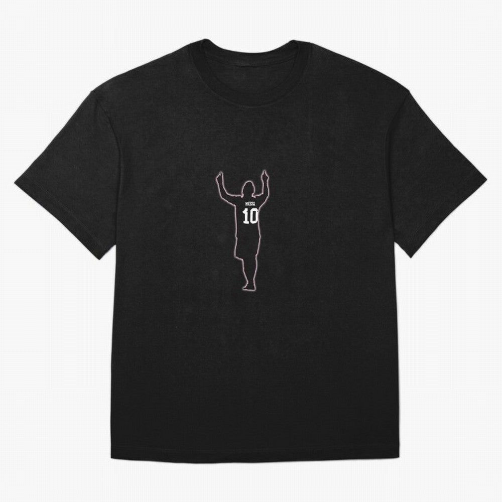 Lionel Messi Iconic Celebration Pose - Inter Miami Colors Classic T-Shirt Support the Legends of Global Football Passion for FIFA World Cup 2026 USA Canada Mexico, Built around CR7, Argentina and Brazil, Worldwide Fan Energy, Dramatic Goals,