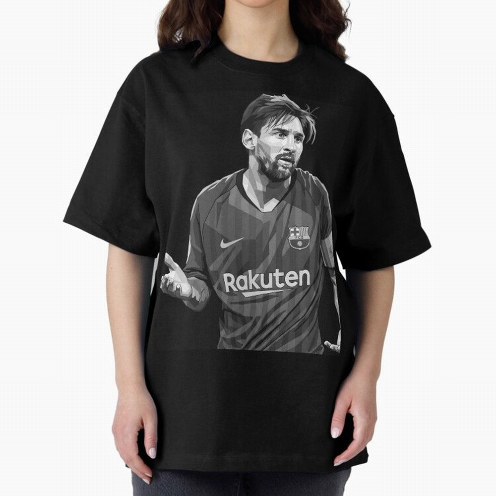 Messi grayscale Oversized T-Shirt Bring Stadium Energy to FIFA World Cup 2026 for Fans of Haaland and Mbappe and Argentina, Bringing Tournament Hype, Historic Matchups, Family Viewing Parties and Global Sports Pride; Made for Collectors Who Enjoy
