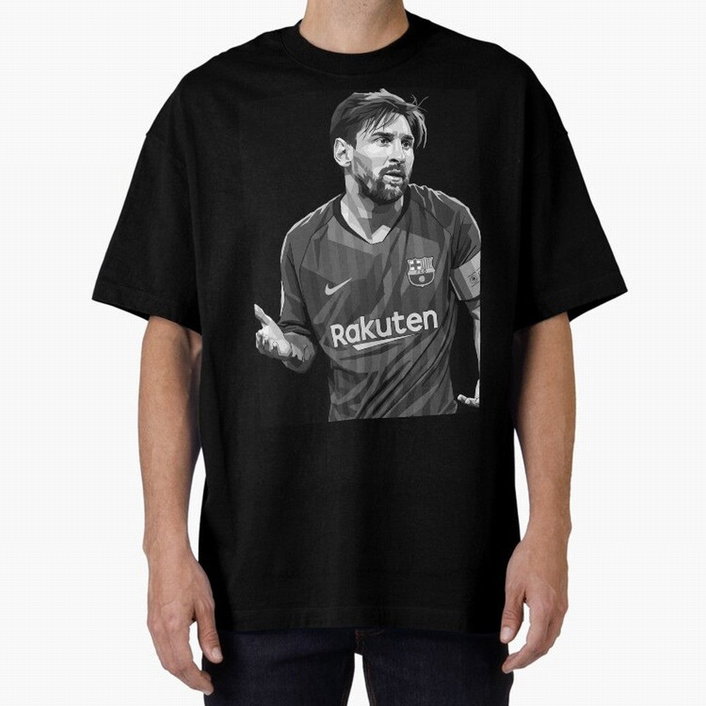 Messi grayscale Oversized T-Shirt Bring Stadium Energy to FIFA World Cup 2026 for Fans of Haaland and Mbappe and Argentina, Bringing Tournament Hype, Historic Matchups, Family Viewing Parties and Global Sports Pride; Made for Collectors Who Enjoy