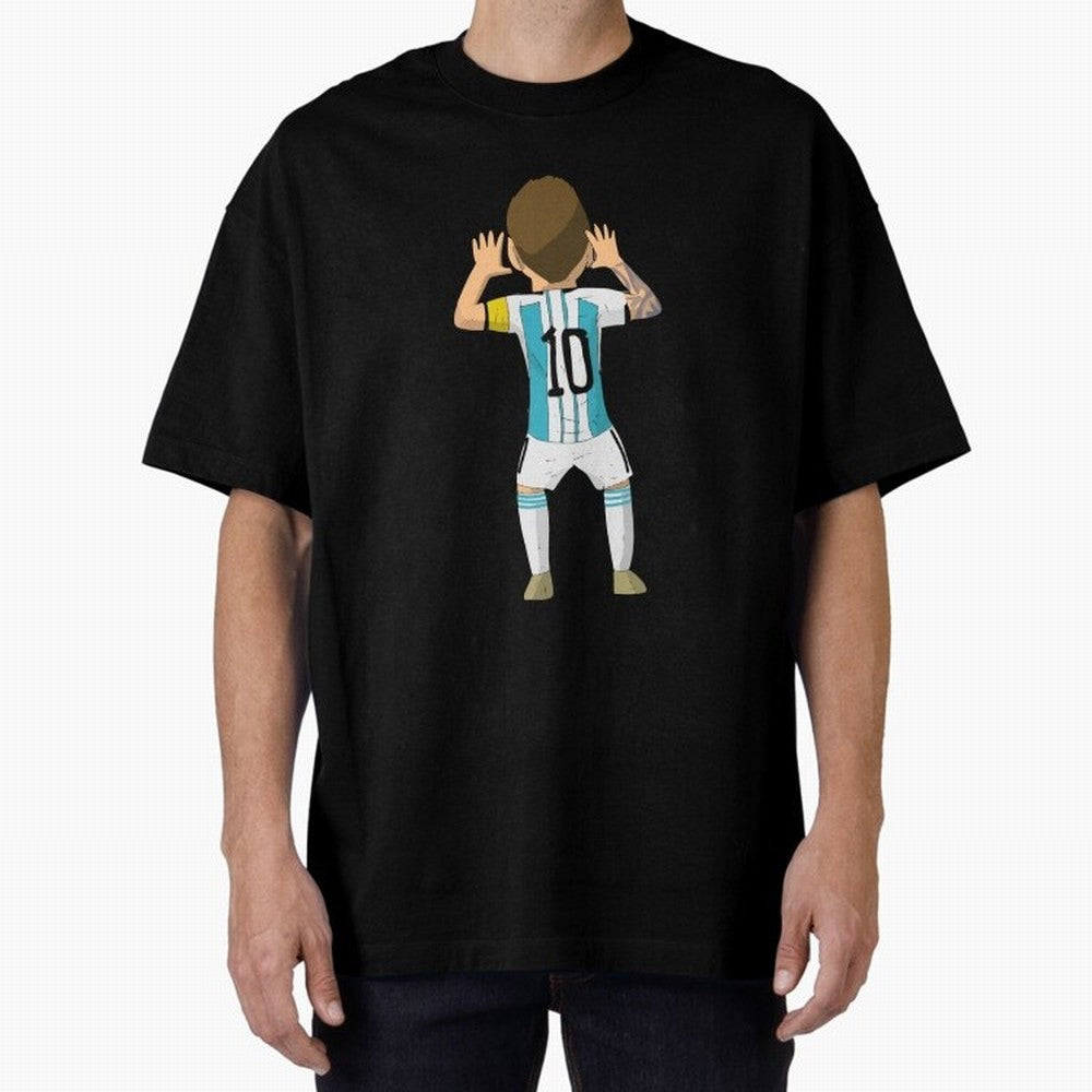 Cartoon Illustration Messi vs Netherlands World Cup Qatar 2022 Classic T-Shirt Show Your Love for FIFA World Cup 2026 Group Stage Driven by CR7 and Messi, England Energy, Stadium Chants, National Pride, Trophy Dreams and Unforgettable Football