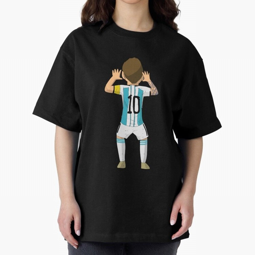 Cartoon Illustration Messi vs Netherlands World Cup Qatar 2022 Classic T-Shirt Show Your Love for FIFA World Cup 2026 Group Stage Driven by CR7 and Messi, England Energy, Stadium Chants, National Pride, Trophy Dreams and Unforgettable Football