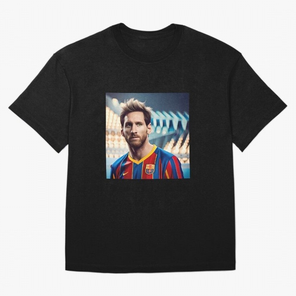 Messi Photo Realistic Paint Art Classic T-Shirt Carry the Colors and Pride of FIFA World Cup 2026 Group Stage for Fans of CR7 and Netherlands, Bringing Football History, Final Match Energy, Crowd Noise and Once in a Lifetime Moments; Ideal for Fans
