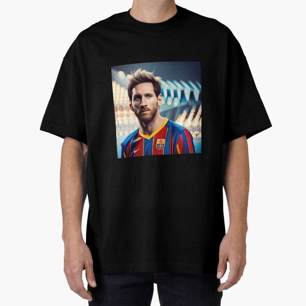Messi Photo Realistic Paint Art Classic T-Shirt Carry the Colors and Pride of FIFA World Cup 2026 Group Stage for Fans of CR7 and Netherlands, Bringing Football History, Final Match Energy, Crowd Noise and Once in a Lifetime Moments; Ideal for Fans