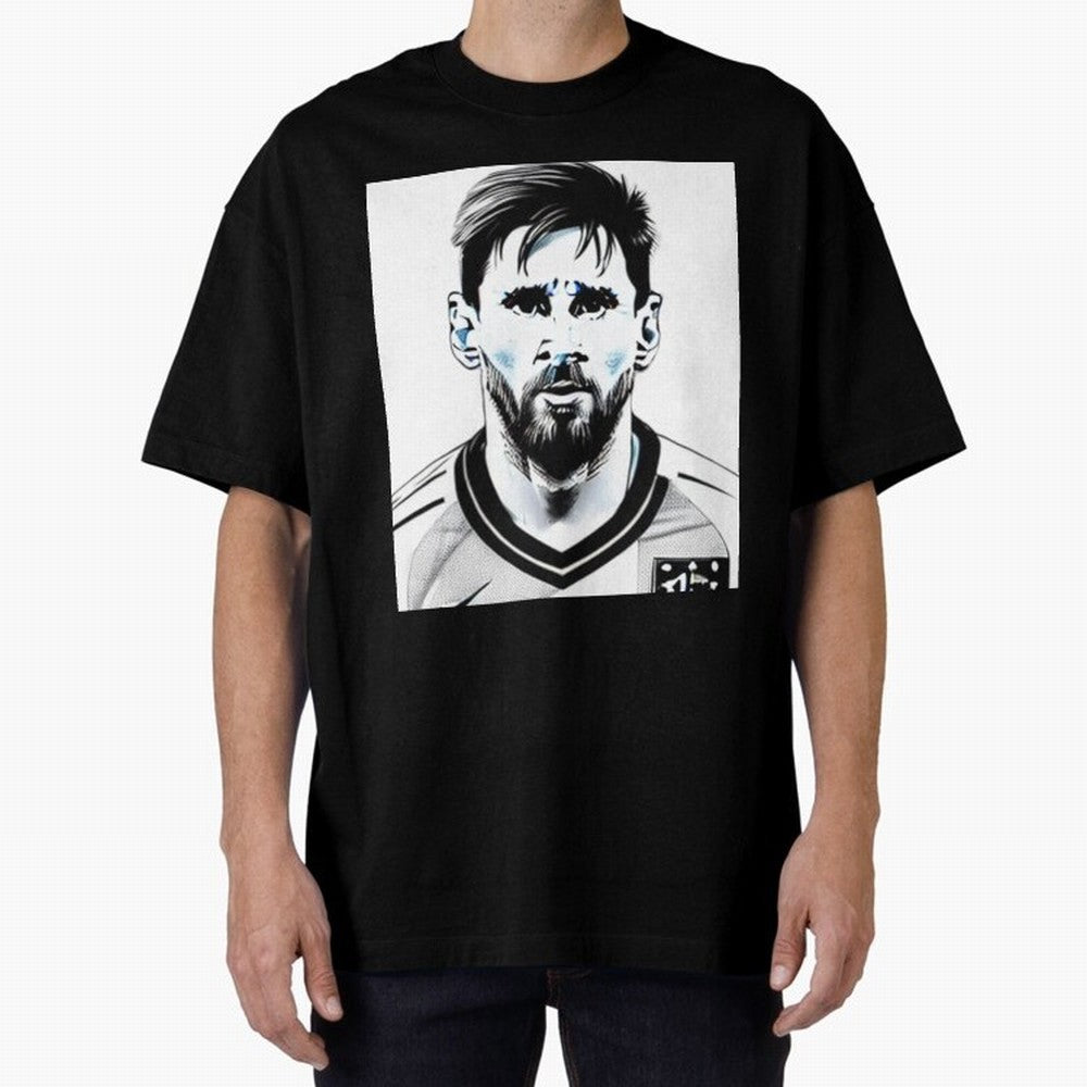 Lionel Messi Oversized T-Shirt Make Your Look Match FIFA World Cup 2026 Group Stage Spirit, Inspired by Argentina, Haaland, Vintage Soccer Flavor, Modern Football Stars, National Flags and Final Night Emotion; Great for Watch Parties, Sports Bars,