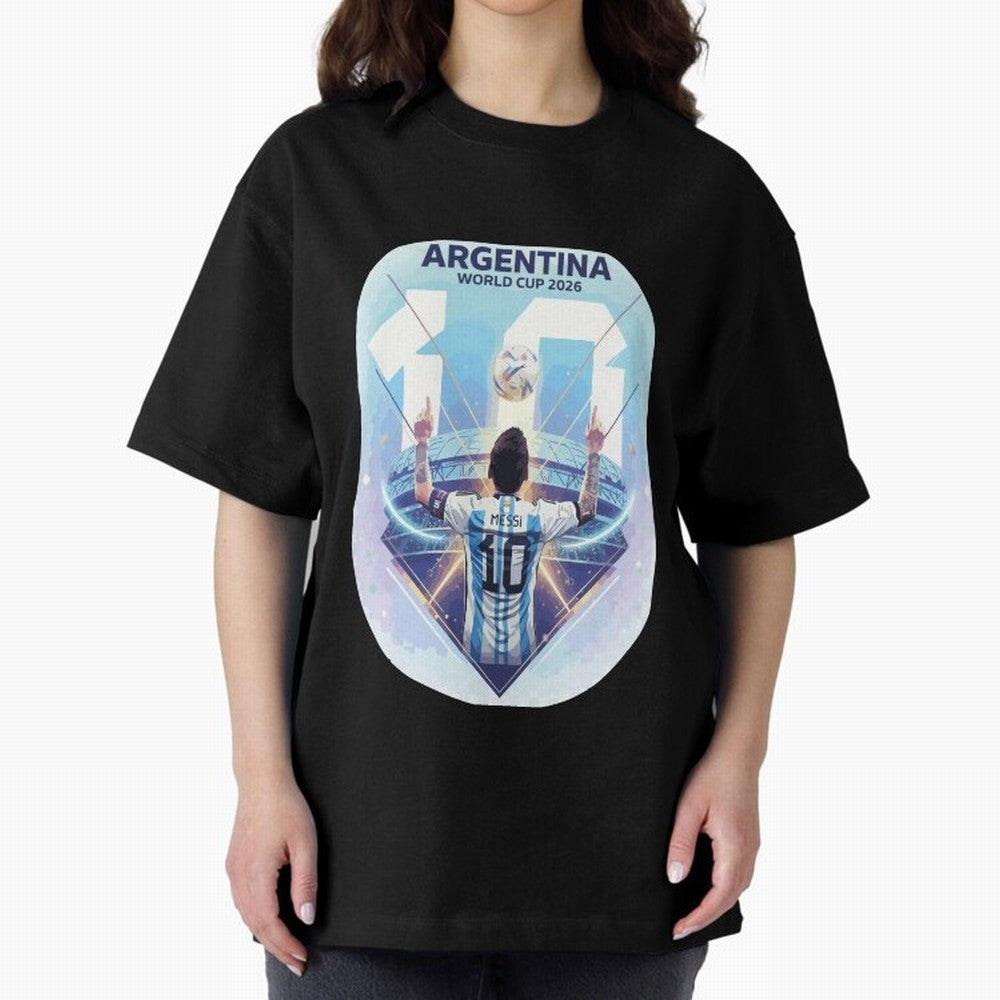 Messi 10 cup 2026 Classic T-Shirt Cheer for FIFA World Cup 2026 Spirit, Highlighting Portugal, Messi, CR7 and Mbappe, Championship Spirit, Famous Goals, Roaring Crowds and International Football Unity; Ideal for Fans Who Follow Messi, Cristiano