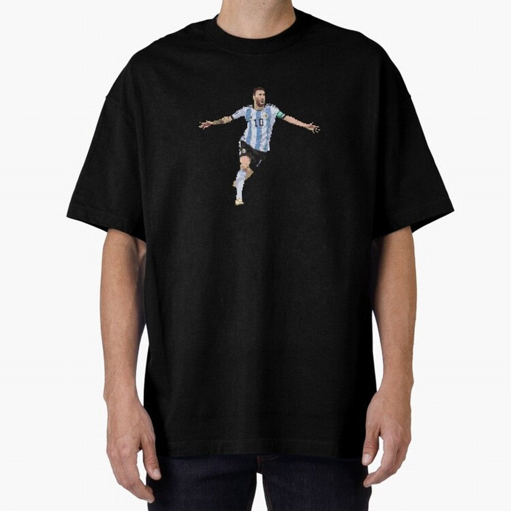 Lionel Messi Oversized T-Shirt Celebrate the Magic of FIFA World Cup 2026 USA Canada Mexico Celebrating Haaland and Mbappe, Brazil, Portugal and Argentina Energy, Goal Celebration Energy, Supporter Heritage, Football Icons and Worldwide Tournament