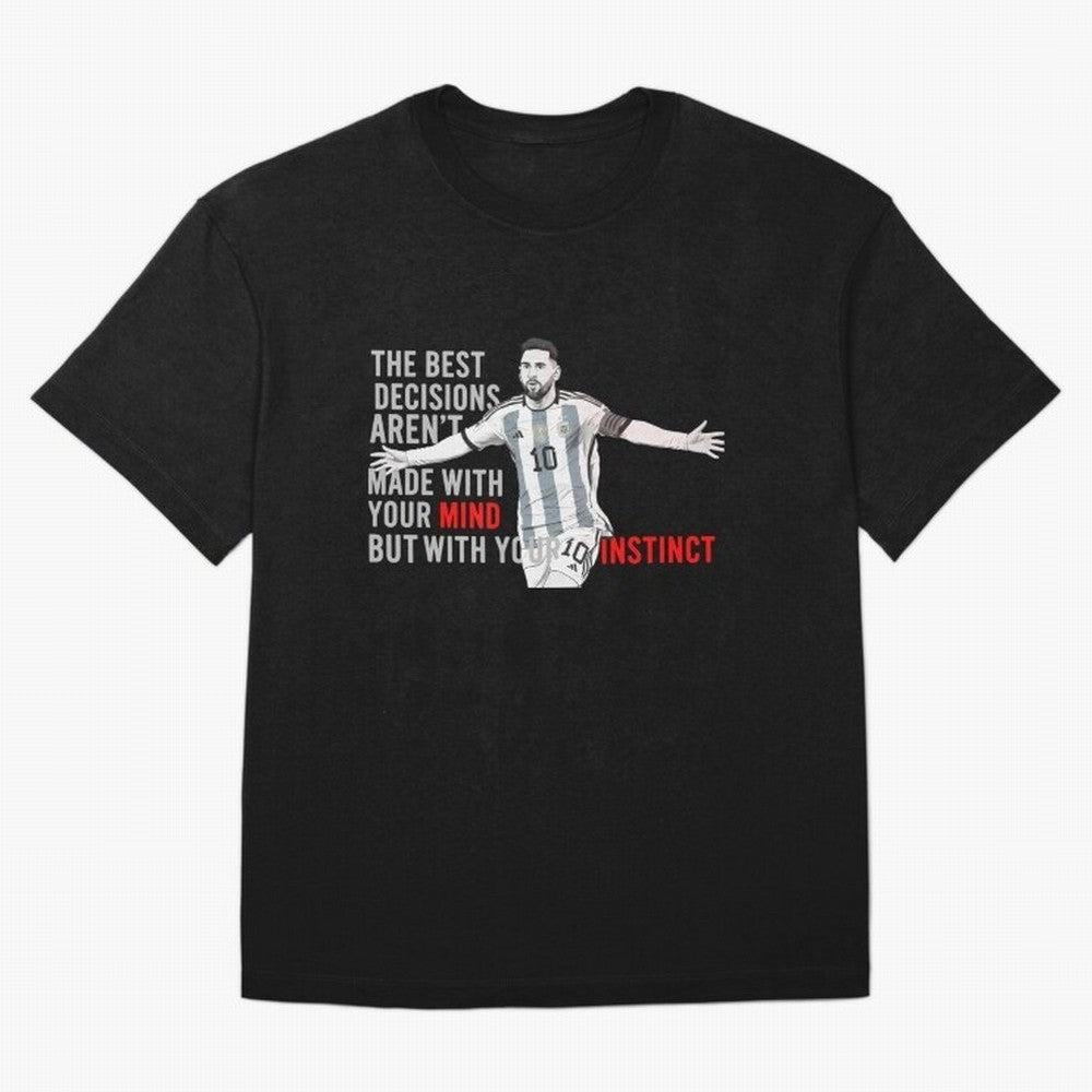 Messi Instinct Oversized T-Shirt Represent the FIFA World Cup 2026 Group Stage Journey through Messi, CR7 and Mbappe Highlights, Germany Pride, Fan Favorite Moments, National Team Passion, Big Match Drama and Soccer History; Great for Supporters