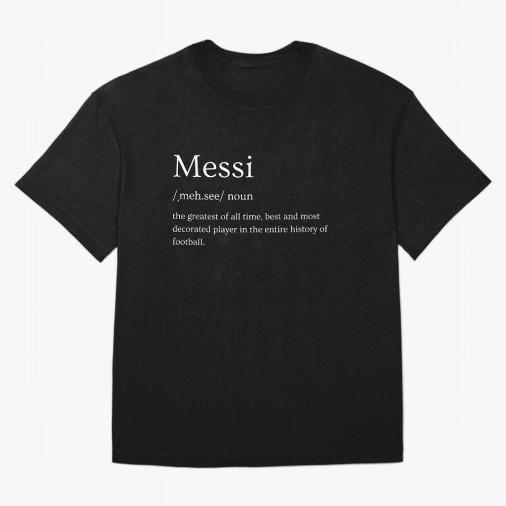 Definition of Messi Classic T-Shirt Experience FIFA World Cup 2026 with Neymar, Portugal, Spain and Germany Energy, Game Day Rituals, Football Legends, Country Pride and the Road to the Final; Ideal for Football Dads, Football Moms, Friends,