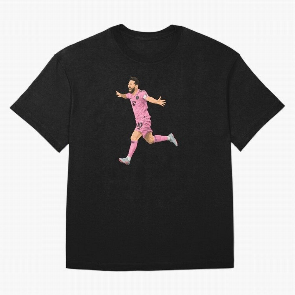 Lionel Messi celebration Oversized T-Shirt Make Memories around FIFA World Cup 2026 Spirit, Capturing Brazil, Neymar, Haaland and Cristiano Ronaldo, Global Supporter Spirit, Legendary Goals, National Colors and Tournament Celebration; Great for