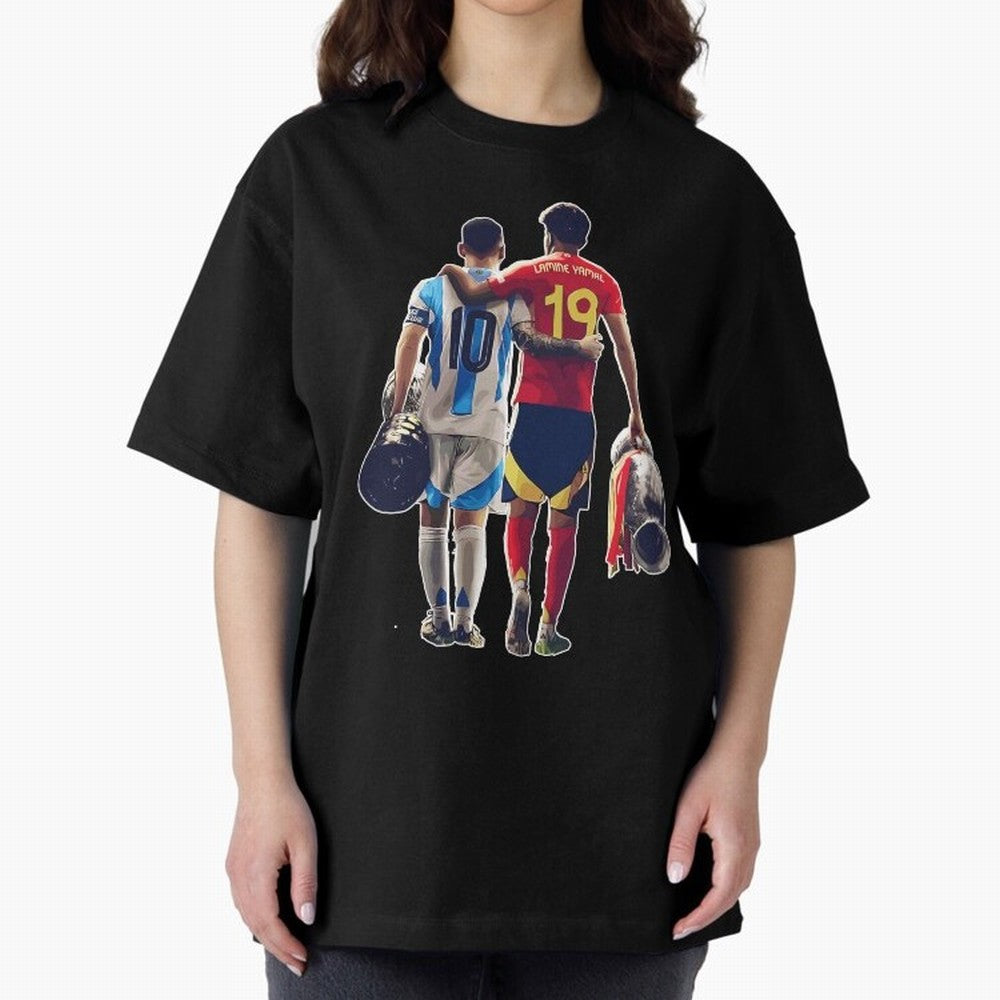 Lionel Messi and Foster child Classic T-Shirt Follow the Final Road of FIFA World Cup 2026 USA Canada Mexico Spirit, Driven by Brazil, Portugal and Argentina, Cristiano Ronaldo, Stadium Memories, Football Loyalty, International Chants and