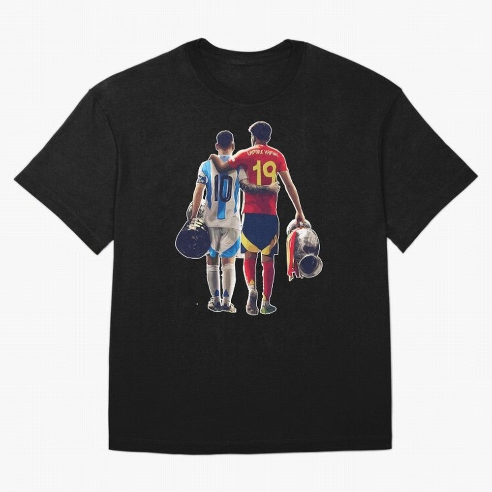 Lionel Messi and Foster child Classic T-Shirt Follow the Final Road of FIFA World Cup 2026 USA Canada Mexico Spirit, Driven by Brazil, Portugal and Argentina, Cristiano Ronaldo, Stadium Memories, Football Loyalty, International Chants and