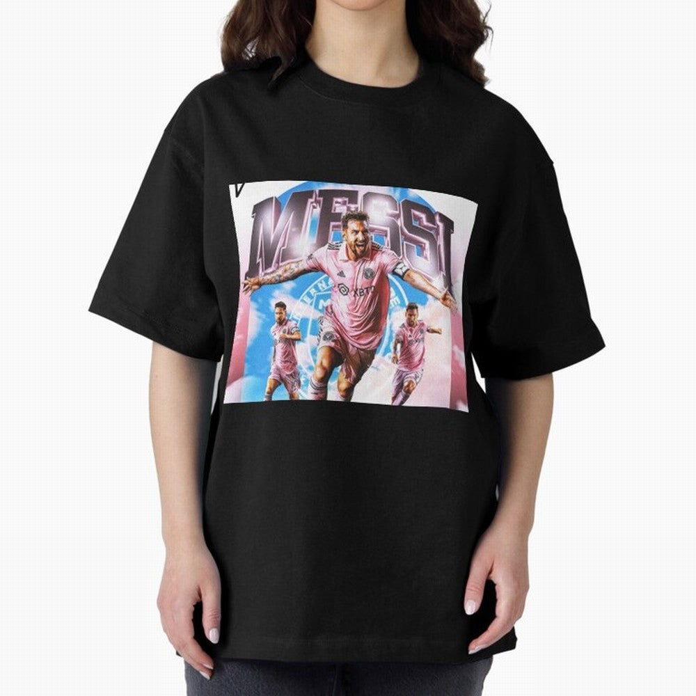 Inter Miami Messi Oversized T-Shirt Cheer for FIFA World Cup 2026 Group Stage Spirit, Inspired by Argentina, France and Brazil, Haaland and Mbappe, Classic Soccer Heritage, Championship Pressure, Fan Loyalty and International Pride; Built for
