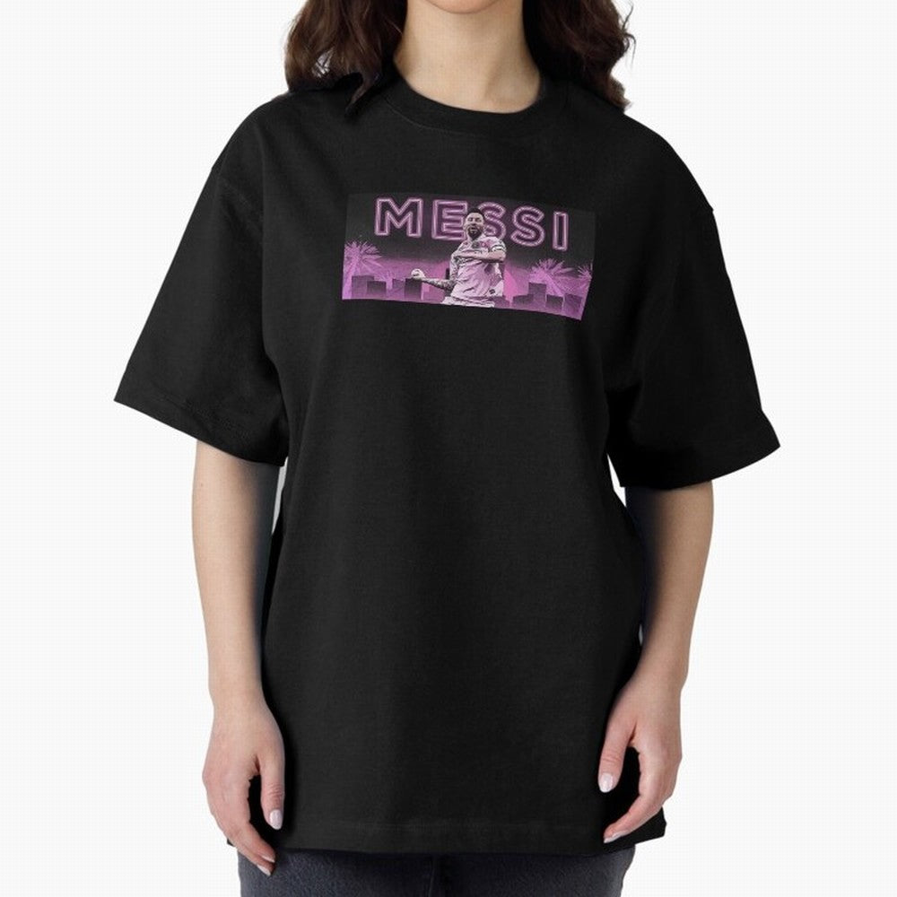Miami Messi Oversized T-Shirt Represent FIFA World Cup 2026 Built around Neymar, Haaland and Cristiano Ronaldo, Argentina Energy, Championship Spirit, Famous Goals, Roaring Crowds and International Football Unity; Perfect for Fans, Collectors,