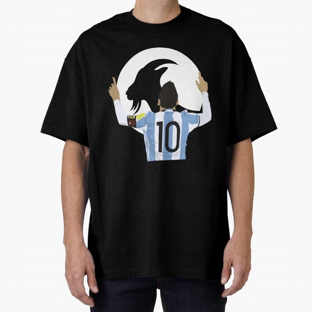 Lionel Messi Goat Oversized T-Shirt Celebrate the Magic of the FIFA World Cup 2026 USA Canada Mexico Journey through Mbappe and Neymar Highlights, France and Portugal Pride, Football Passion, Legendary Performances, Festival Vibes and Supporter