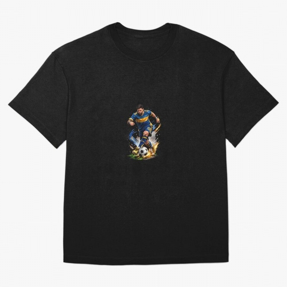 The Great Footballer Oversized T-Shirt Make Memories around Match Day Hype around FIFA World Cup 2026 USA Canada Mexico, Mbappe, Argentina and Brazil, Global Supporter Spirit, Legendary Goals, National Colors and Tournament Celebration; Built for