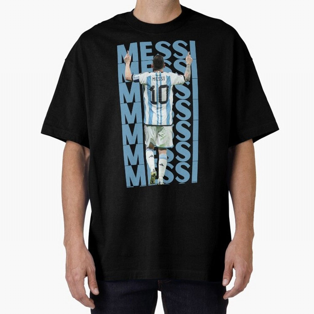Lionel Messi | 10 | Argentina | Barcelona | Goat Oversized T-Shirt Celebrate Global Football Passion for FIFA World Cup 2026 Group Stage, Celebrating CR7, Germany, Global Supporter Spirit, Legendary Goals, National Colors and Tournament