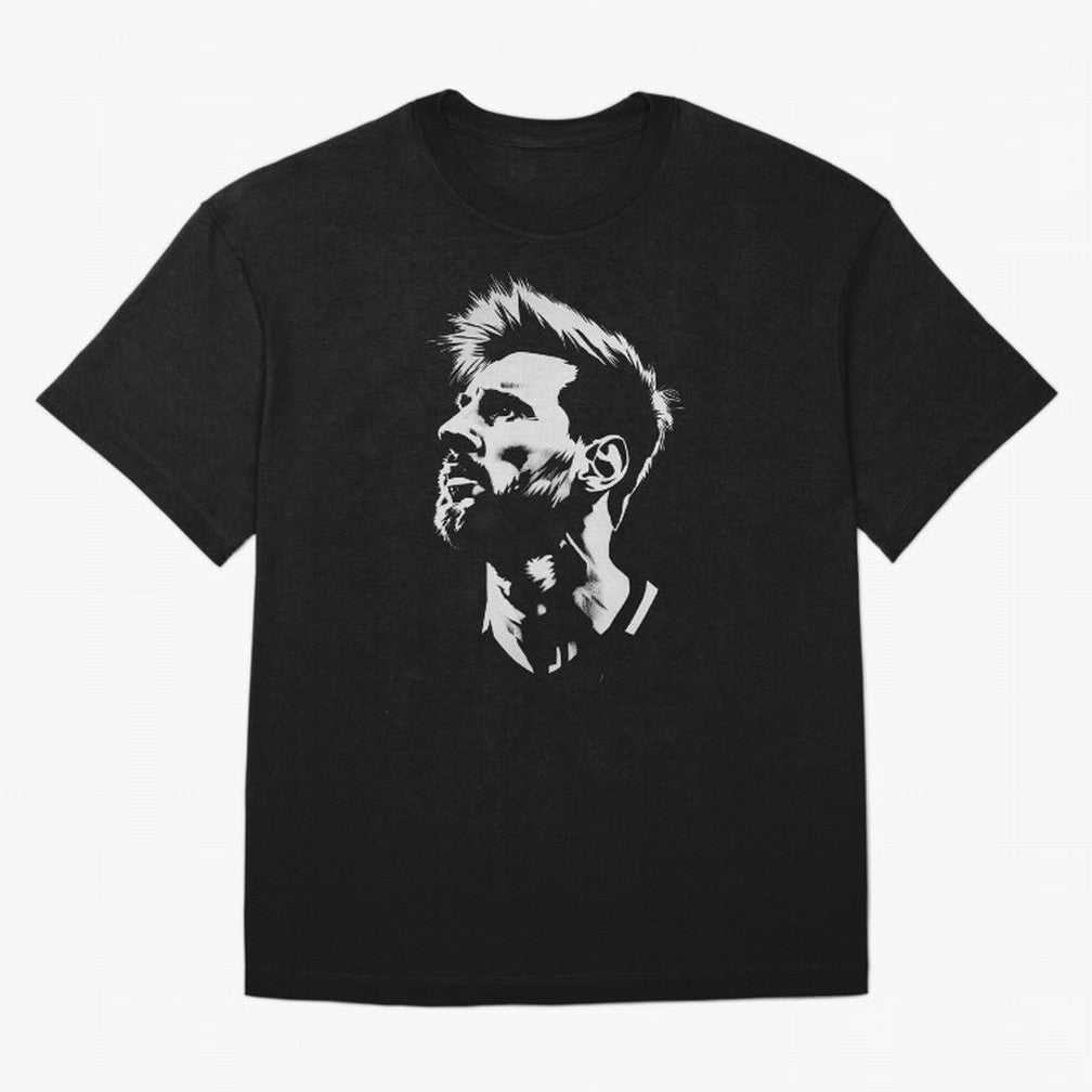 Messi Stencil Graphic poster design Classic T-Shirt Create the FIFA World Cup 2026 Group Stage Journey through Haaland Highlights, Brazil Pride, Champion Mindset, Group Stage Buzz, Knockout Tension and Passionate Fan Culture; Great for Supporters