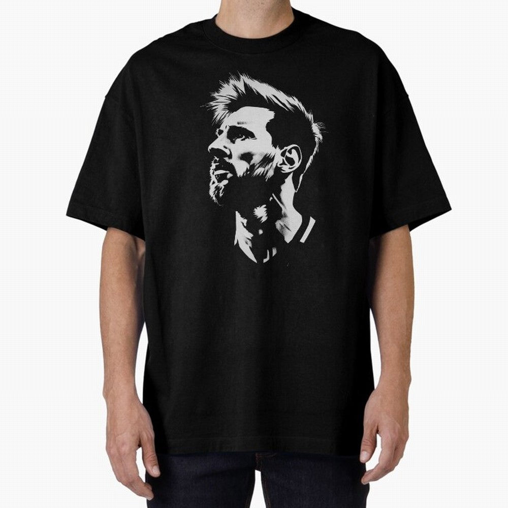 Messi Stencil Graphic poster design Classic T-Shirt Create the FIFA World Cup 2026 Group Stage Journey through Haaland Highlights, Brazil Pride, Champion Mindset, Group Stage Buzz, Knockout Tension and Passionate Fan Culture; Great for Supporters