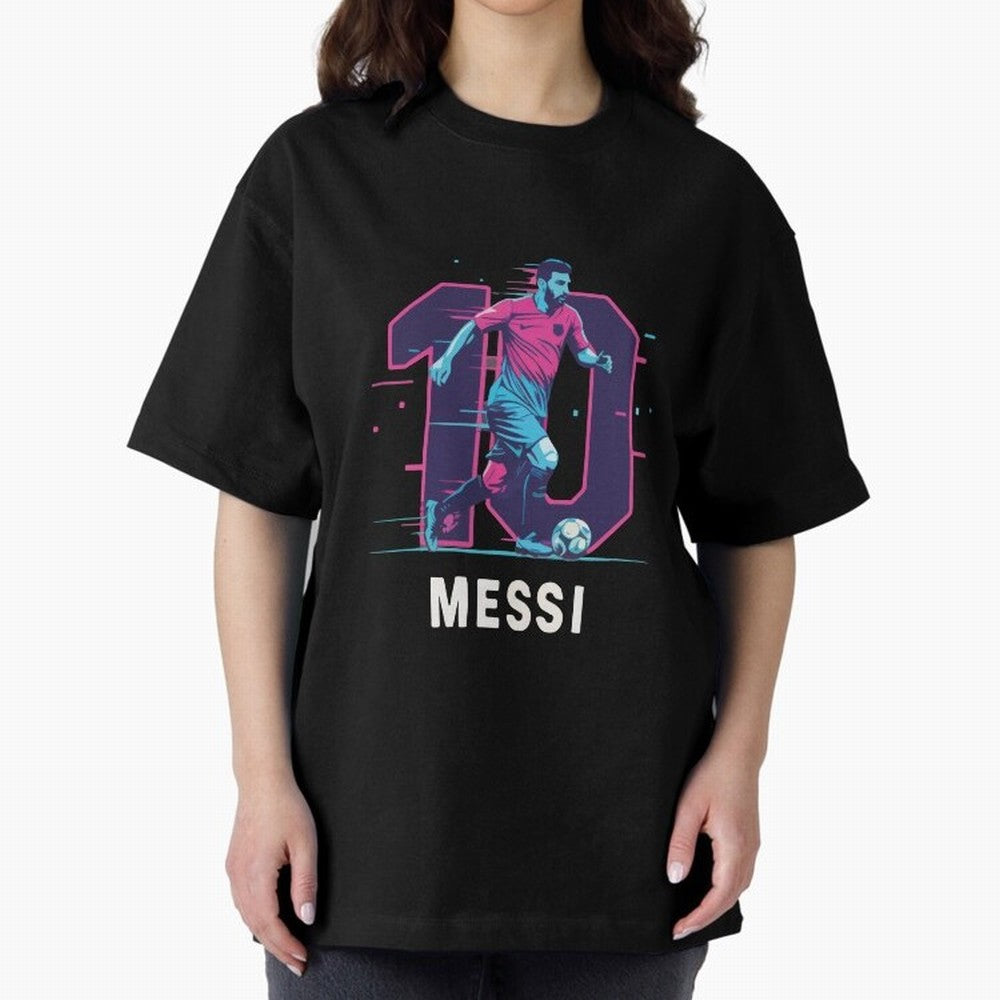 Messi 10 GOAT Oversized T-Shirt Support Iconic Players in Match Day Hype around FIFA World Cup 2026, Neymar, Argentina, Worldwide Fan Energy, Dramatic Goals, Stadium Lights and Championship Celebrations; Ideal for Passionate Fans Who Love Underdog