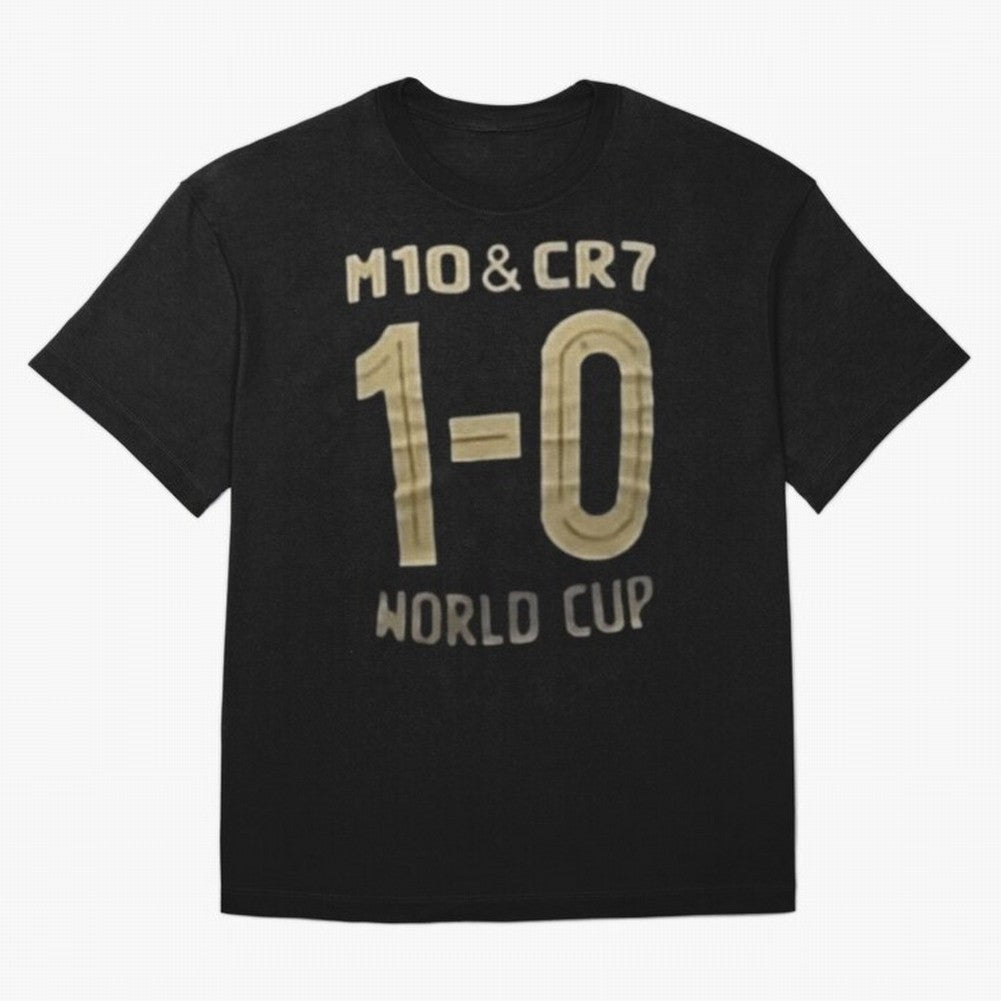 M10 And Cr7 1-0 World Cup Football Classic T-Shirt Keep Football History Alive during Match Day Hype around FIFA World Cup 2026, Haaland, Argentina, Tournament Hype, Historic Matchups, Family Viewing Parties and Global Sports Pride; Ideal for