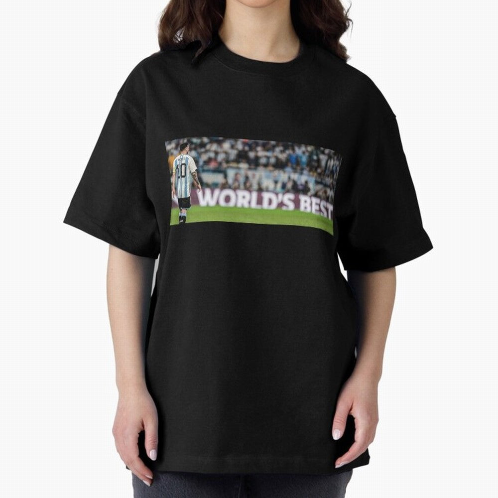 Argentina Leo Messi world best picture Oversized T-Shirt Celebrate Football Heritage in Global Football Passion for FIFA World Cup 2026 Group Stage, Connected to Haaland, England, France and Netherlands, Global Supporter Spirit, Legendary Goals,