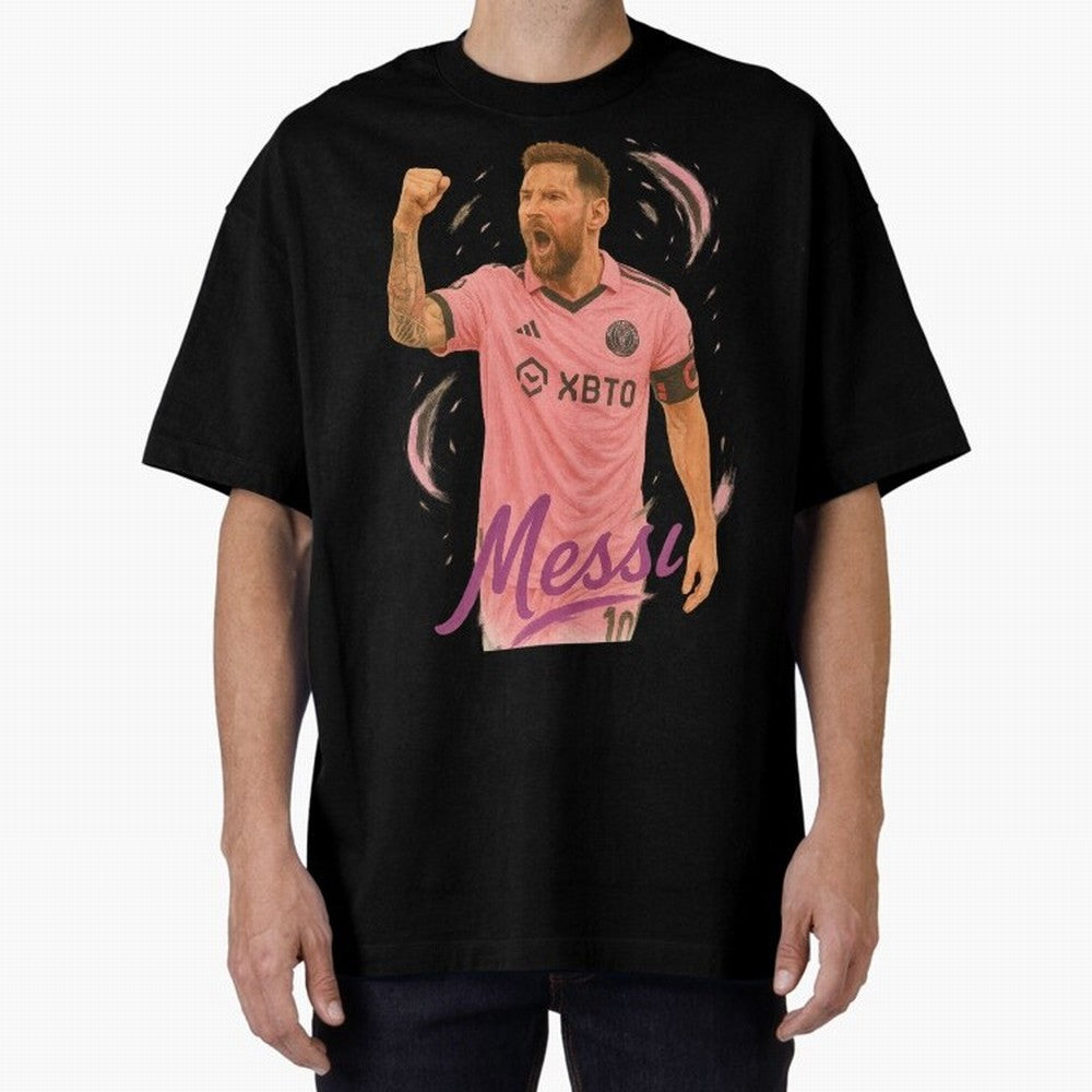 Argentina World Champs Messi Number Oversized T-Shirt Represent Fans Who Live for FIFA World Cup 2026 Filled with Haaland and Mbappe, Argentina Energy, Retro Football Energy, Iconic Rivalries, Trophy Chase Drama and Stadium Atmosphere; Built for