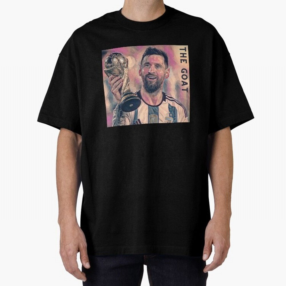 Messi T-Shirt Oversized T-Shirt Feel the Roar of FIFA World Cup 2026 Group Stage Highlighting Mbappe and Neymar, Germany Energy, Match Day Excitement, Supporter Culture, Golden Goals and Global Football Passion; Created for Match Day Parties,