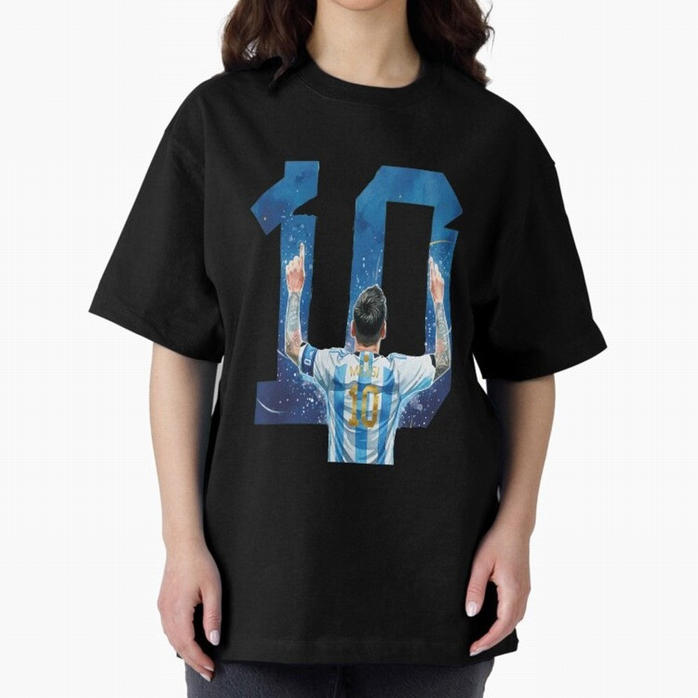 Messi 10 Argentina Oversized T-Shirt Show Fan Pride Across Global Football Passion for FIFA World Cup 2026 Group Stage, Connected to Messi, CR7 and Mbappe, France and Portugal, Soccer Culture, Superstar Moments, National Team Dreams and Competitive