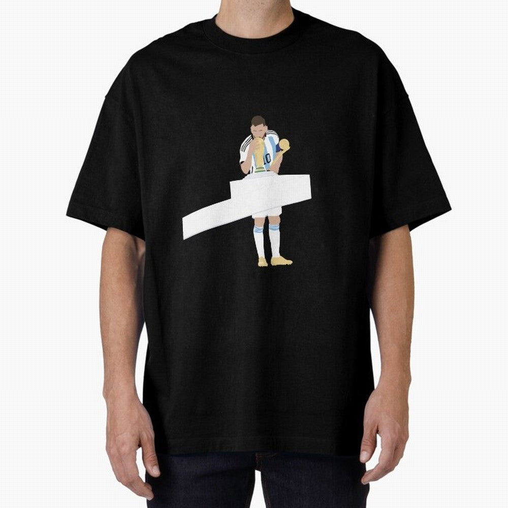 Messi minimalist design Oversized T-Shirt Bring World Football Passion into FIFA World Cup 2026 Group Stage Spirit, Built around Portugal, Spain and Germany, Haaland, Soccer Culture, Superstar Moments, National Team Dreams and Competitive Fire;