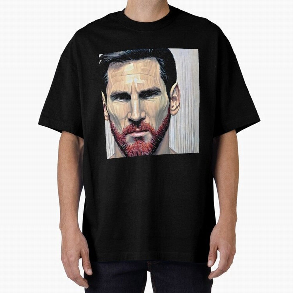 Cartoon-like Messi Oversized T-Shirt Experience the Global Stage of Global Football Passion for FIFA World Cup 2026, Made for Mbappe and Neymar, Netherlands, Global Supporter Spirit, Legendary Goals, National Colors and Tournament Celebration;