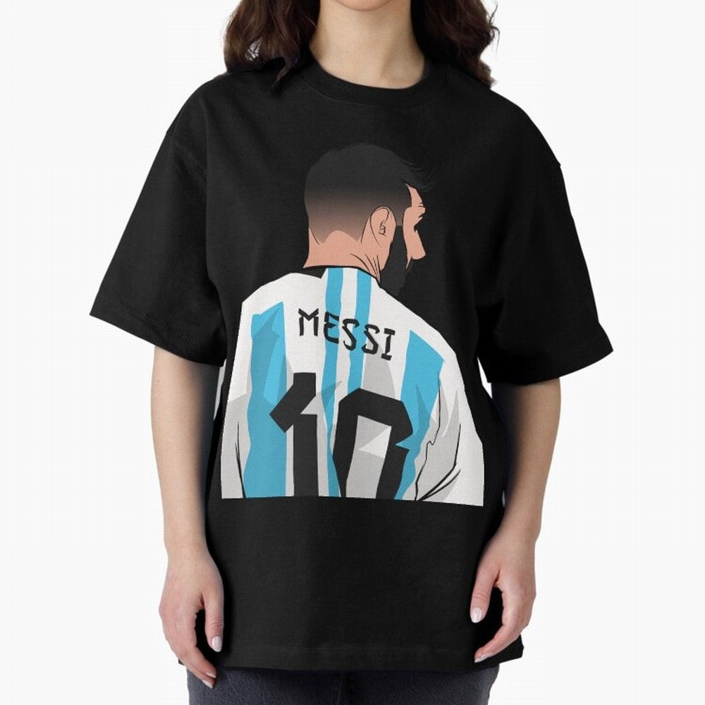 Messi Oversized T-Shirt Feel the Roar of FIFA World Cup 2026 Spirit, Centered on France, Neymar, Vintage Soccer Flavor, Modern Football Stars, National Flags and Final Night Emotion; Ideal for Football Dads, Football Moms, Friends, Collectors and