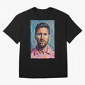 Portrait Painting of Lionel Messi Classic T-Shirt Feel the Roar of Match Day Hype around FIFA World Cup 2026 Group Stage, CR7, England and Germany, Goal Celebration Energy, Supporter Heritage, Football Icons and Worldwide Tournament Joy; Ideal for