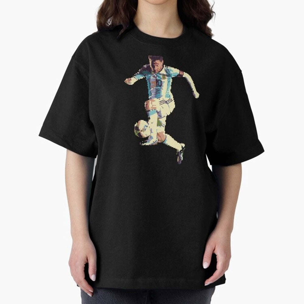 Lionel Messi Oversized T-Shirt Show Up for the Glory of Match Day Hype around FIFA World Cup 2026, CR7 and Messi, Portugal, Spain and Germany, Vintage Soccer Flavor, Modern Football Stars, National Flags and Final Night Emotion; Made for Die Hard